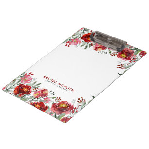 Porte-bloc Fleurs de jardin rouge foncé
