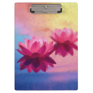 Porte-bloc Fleurs de Lotus Abstraites colorées
