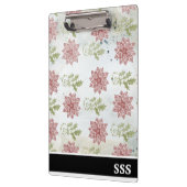 Porte-bloc Fleurs de Noël Monogrammes modernes (Gauche)