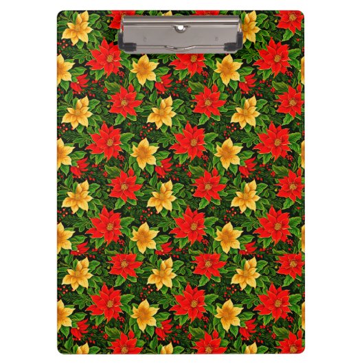 Porte-bloc Fleurs de Noël Motif sans couture-69956 (Devant)