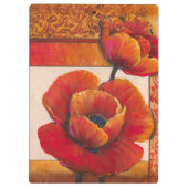 Porte-bloc Fleurs de pavot sur l'arrière - plan bronzage et (Dos)