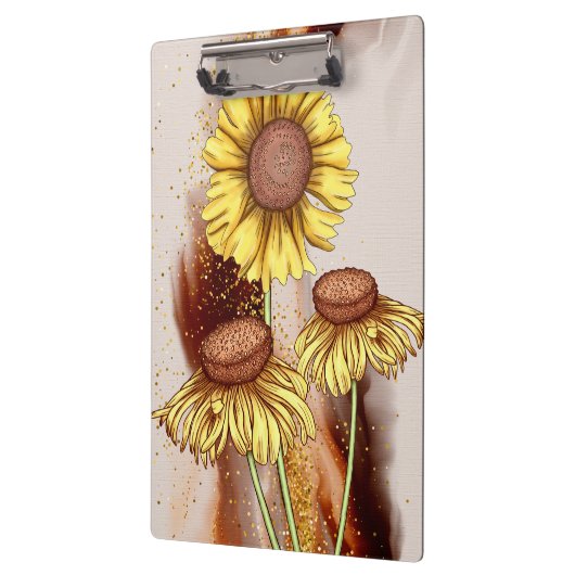 Porte-bloc Fleurs de soleil (Gauche)