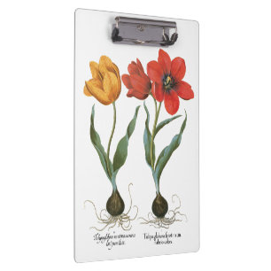 Porte-bloc Fleurs de tulipes printanières vintage par Basiliu
