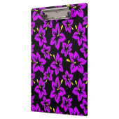 Porte-bloc Fleurs d'hibiscus hawaïens violets tropicaux (Gauche)