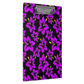 Porte-bloc Fleurs d'hibiscus hawaïens violets tropicaux (Swatch)