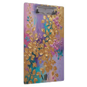 Porte-bloc Fleurs D'Or Peintes Sur Lilac Rose Turquoise (Swatch)