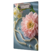Porte-bloc Fleurs élégantes et perles (Gauche)