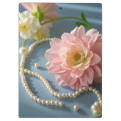 Porte-bloc Fleurs élégantes et perles (Dos)