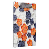 Porte-bloc Fleurs en tissu cousu à la main printemps orange b (Swatch)
