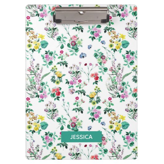 Porte-bloc Fleurs estivales personnalisées légères et jolies (Devant)