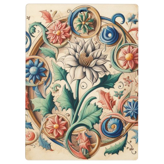 Porte-bloc Fleurs éthériques en Harmonie (Dos)