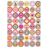 Porte-bloc fleurs mignonnes, oiseaux, motif de coeurs (Dos)