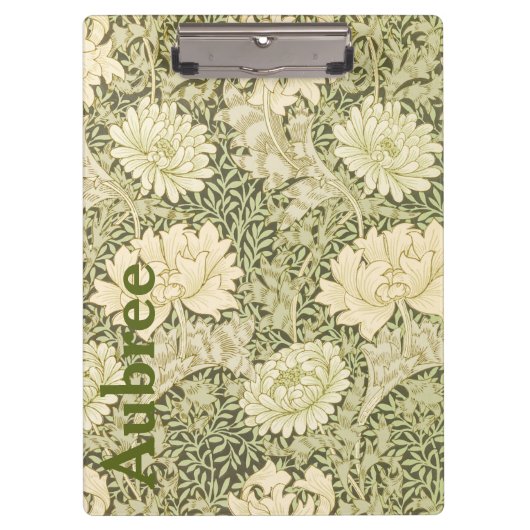 Porte-bloc Fleurs modèle WM Morris Ajouter un nom (Devant)
