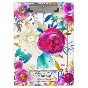 Porte-bloc Fleurs modernes colorées vives personnalisées