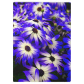 Porte-bloc Fleurs numériques Bleues et Blancs (Dos)