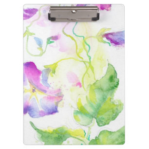 Porte-bloc Fleurs peintes de convolvule d'aquarelle