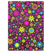 Porte-bloc Fleurs psychédéliques dynamiques en Bloom-67566 (Dos)