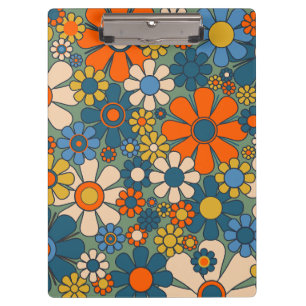 Porte-bloc Fleurs rétro Super Multicolor 60s les années 70 Fl