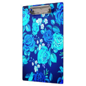 Porte-bloc Fleurs Rose bleu classique Motif-876 (Gauche)