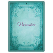 Porte-bloc Fleurs roses florales victoriennes élégantes (Dos)