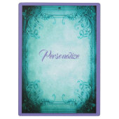 Porte-bloc Fleurs roses florales victoriennes élégantes (Dos)