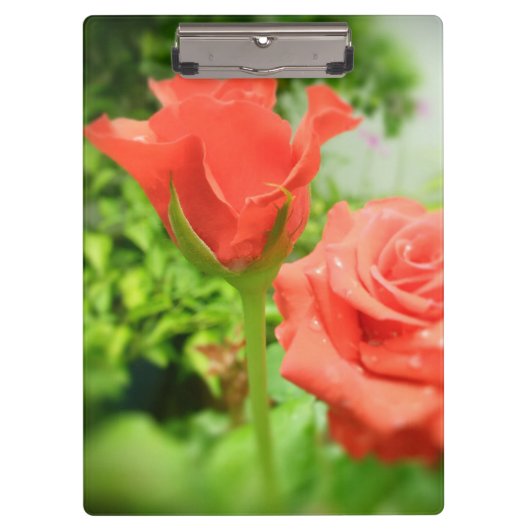 Porte-bloc Fleurs Roses romantiques (Devant)