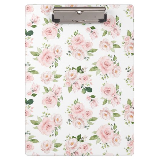 Porte-bloc Fleurs roses, Roses roses, Fleurs Aquarelles (Devant)