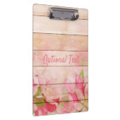 Porte-bloc Fleurs roses rustiques sur bois (Swatch)
