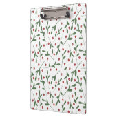 Porte-bloc Fleurs rouges, motif feuille vert (Gauche)