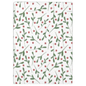 Porte-bloc Fleurs rouges, motif feuille vert (Dos)