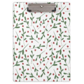 Porte-bloc Fleurs rouges, motif feuille vert (Devant)
