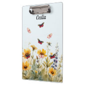 Porte-bloc Fleurs sauvages colorés et papillons (Gauche)