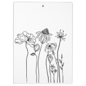 Porte-bloc Fleurs sauvages dessinées à la main simplement Nur (Dos)