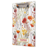 Porte-bloc Fleurs sauvages du désert viant Nom Customisé Nom (Gauche)
