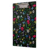 Porte-bloc Fleurs sauvages en noir (Gauche)