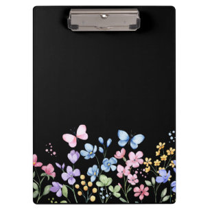 Porte-bloc Fleurs sauvages et papillons