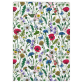 Porte-bloc Fleurs sauvages sur blanc cassé (Dos)