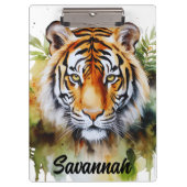 Porte-bloc Fleurs Tiger Pastel Safari Aquarelle Savannah (Devant)