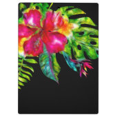 Porte-bloc Fleurs tropicales de couleur vive feuilles d'hibis (Dos)
