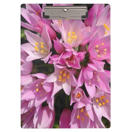 Porte-bloc Fleurs tropicales roses et jaunes (Devant)