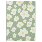 Porte-bloc Fleurs vertes et blanches  (Dos)