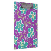 Porte-bloc Fleurs vertes sur design pourpre (Swatch)