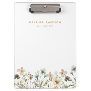 Porte-bloc floral aquarelle