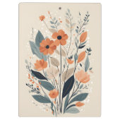 Porte-bloc Floral Boho Abstrait (Dos)