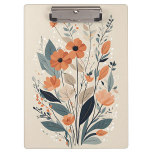 Porte-bloc Floral Boho Abstrait