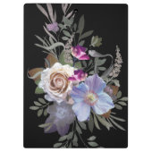 Porte-bloc Floral déprimé foncé sur le noir (Dos)