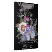 Porte-bloc Floral déprimé foncé sur le noir (Swatch)