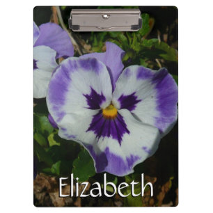 Porte-bloc Floral Purple and White Pansies