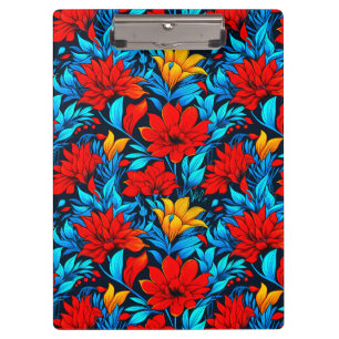 Porte-bloc Floral Rouge jaune Fleurs Motif-13075