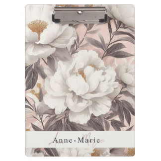 Porte-bloc Floral rustique vintage élégant gris